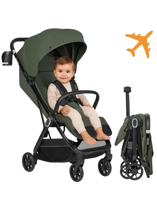 Passeggino ultracompatto LIONELO Bess - Compatibile con l'aereo - Leggero - Chiusura rapida - Kiabi