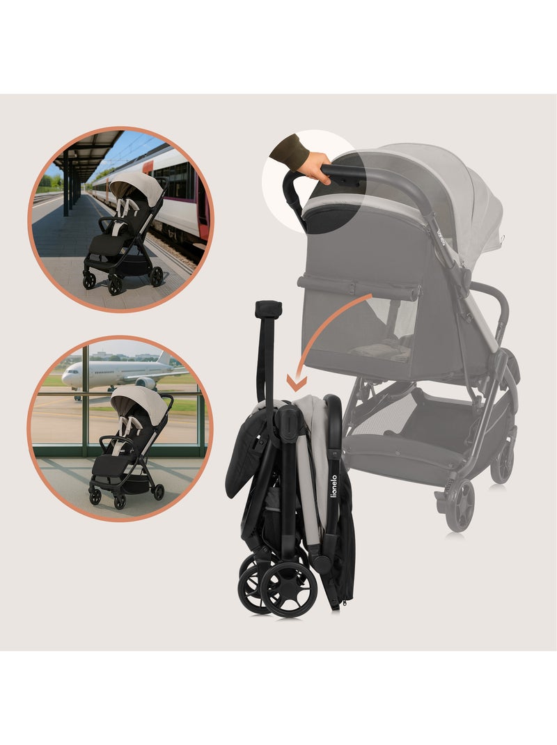 Passeggino ultracompatto LIONELO Julie Air - Compatibile con l'aereo - Leggero - Chiusura rapida Beige - Kiabi