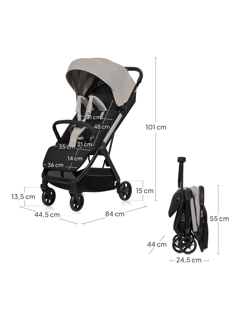 Passeggino ultracompatto LIONELO Julie Air - Compatibile con l'aereo - Leggero - Chiusura rapida Beige - Kiabi