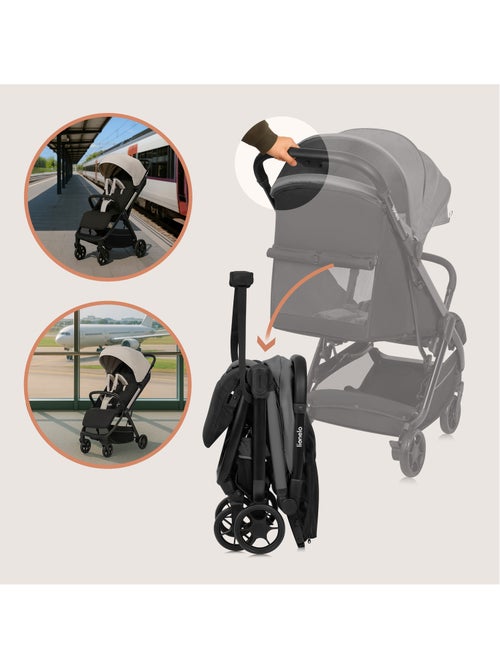 Passeggino ultracompatto LIONELO Julie Air - Compatibile con l'aereo - Leggero - Chiusura rapida - Kiabi