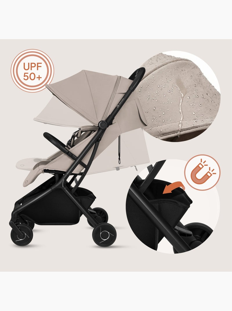 Passeggino ultracompatto LIONELO Sia - Ultraleggero: 5,9 kg - Compatibile con il trasporto aereo Beige - Kiabi