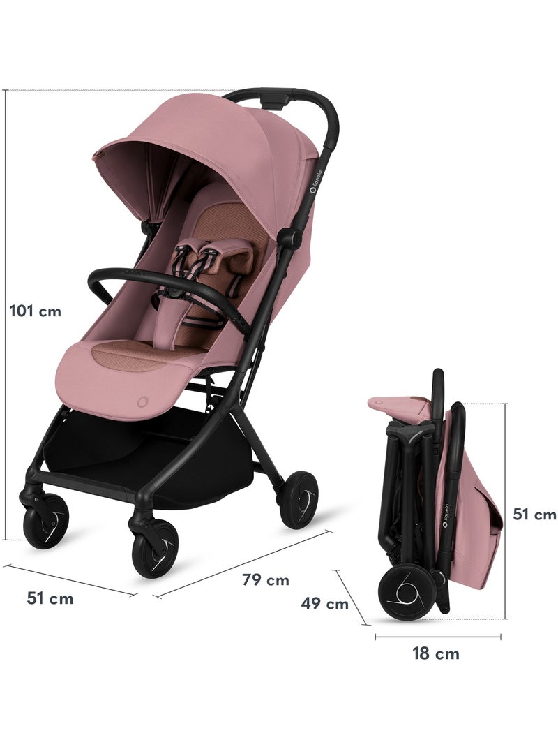 Passeggino ultracompatto LIONELO Sia - Ultraleggero: 5,9 kg - Compatibile con il trasporto aereo Rosa - Kiabi