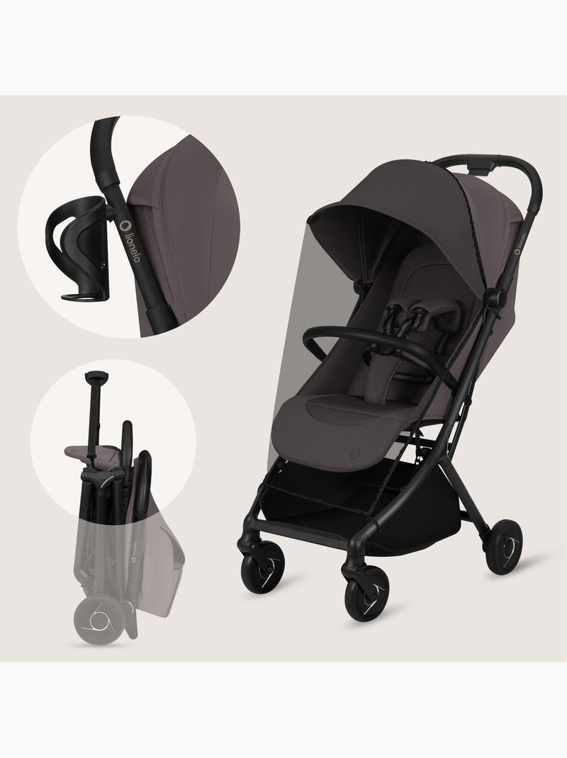 Passeggino ultracompatto LIONELO Sia - Ultraleggero: 5,9 kg - Compatibile con il trasporto aereo Tortora - Kiabi