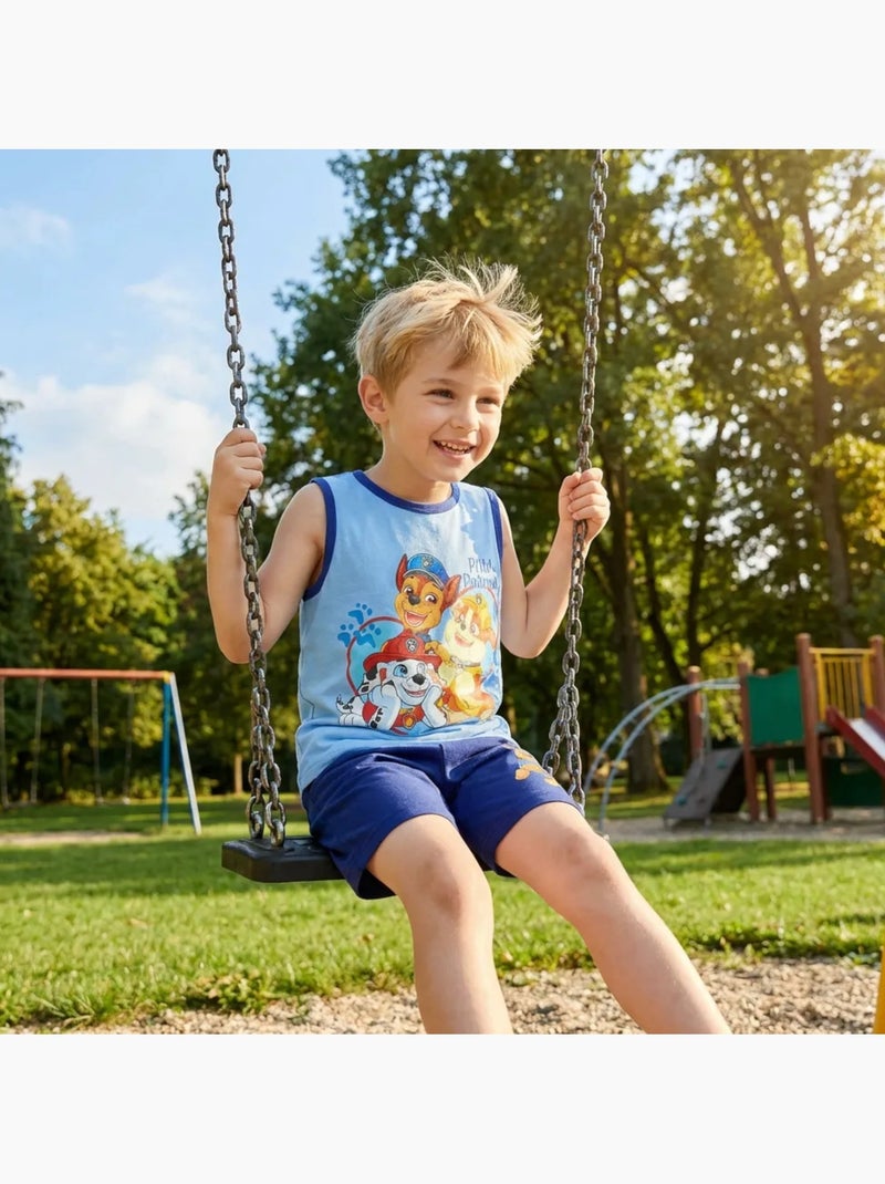 Paw Patrol - Completo bambino canotta e pantaloncini Blu - Kiabi