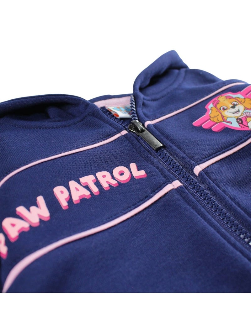 Paw Patrol - Completo giacca con cappuccio e pantaloni tuta bambina Blu marino - Kiabi
