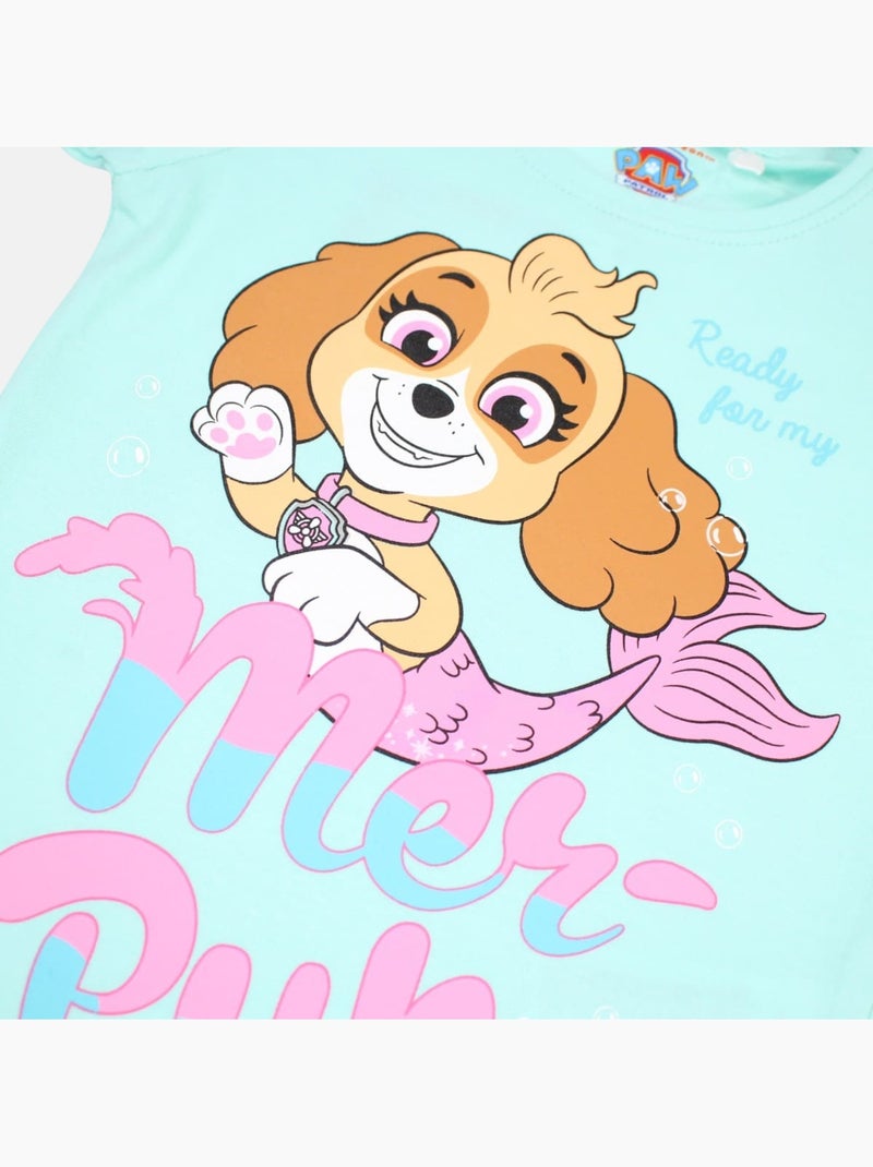 Paw Patrol - Completo maglietta e short bambina Blu - Kiabi