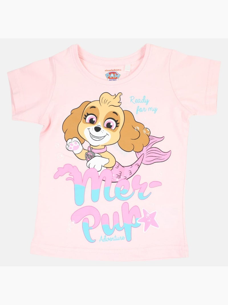 Paw Patrol - Completo maglietta e short bambina Rosa - Kiabi