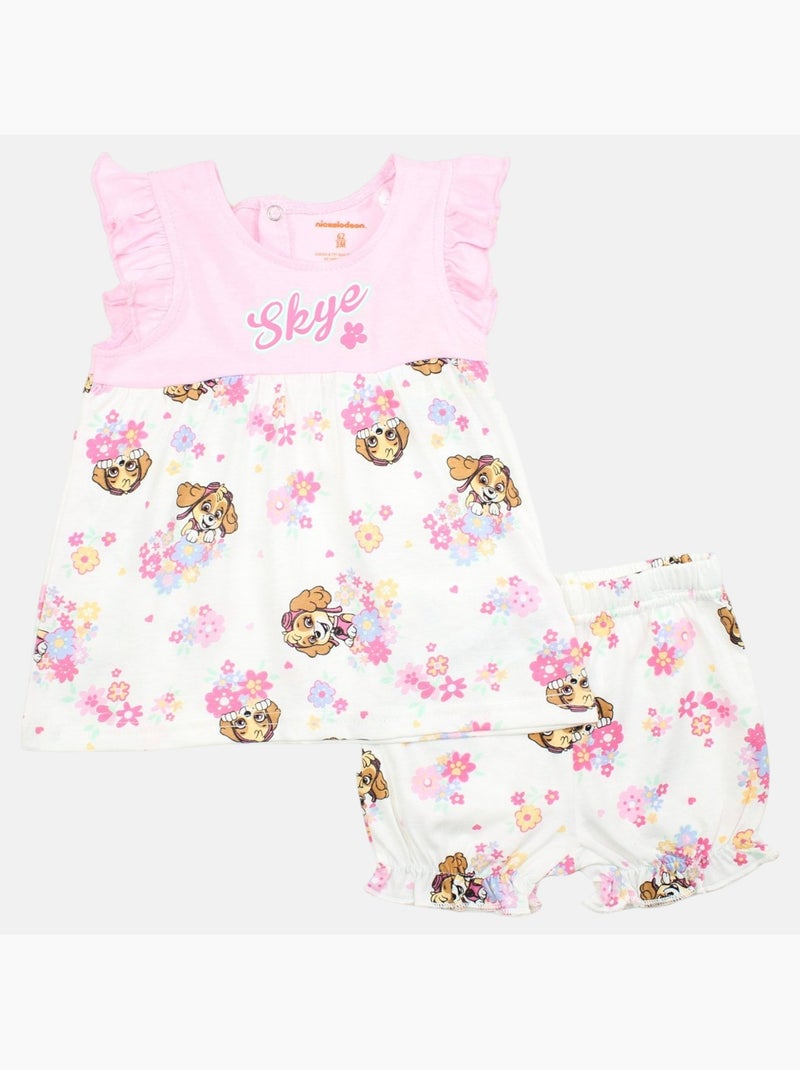 Paw Patrol - Completo t-shirt e shorts bebè Rosa - Kiabi
