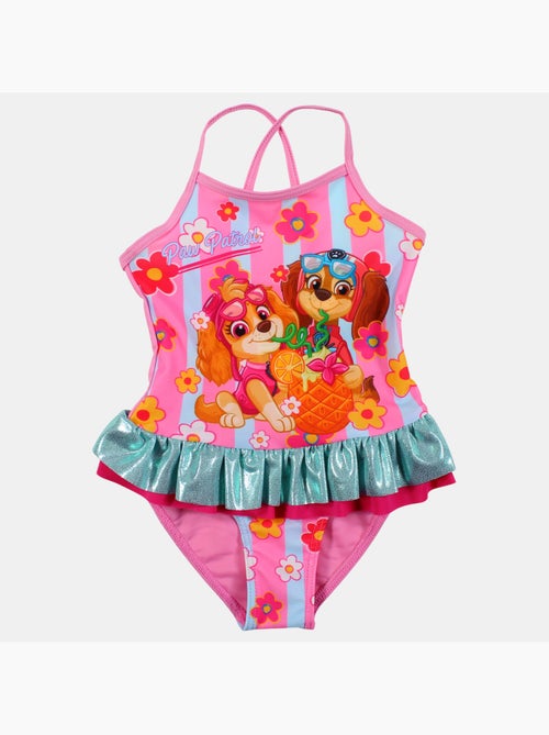 Paw patrol - costume da bagno intero stampato con volant - Kiabi