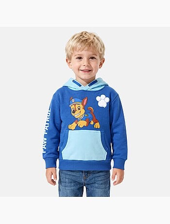 Paw patrol - felpa con cappuccio stampata, tasca a marsupio
