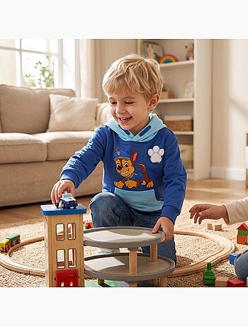 Paw patrol - felpa con cappuccio stampata, tasca a marsupio