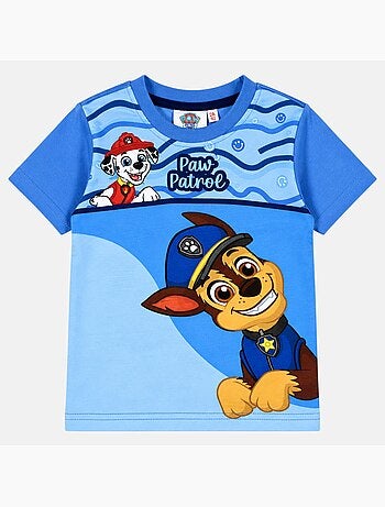 Paw patrol - maglietta a maniche corte con stampa, collo rotondo