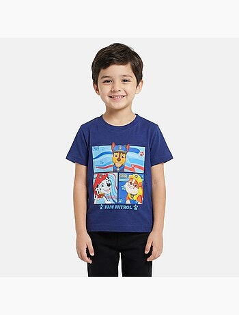 Paw patrol - maglietta a maniche corte con stampa, collo rotondo