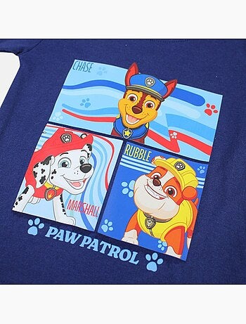 Paw patrol - maglietta a maniche corte con stampa, collo rotondo