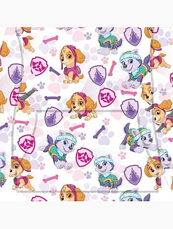 Paw Patrol - Plaid in pile con cappuccio Stella e Everest - Coperta con maniche 3-6 anni