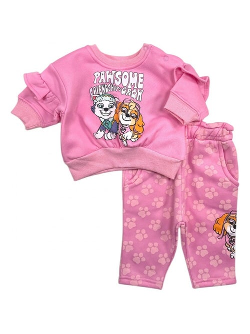 Paw patrol - set composto da felpa e pantaloni stampati con volant - Kiabi