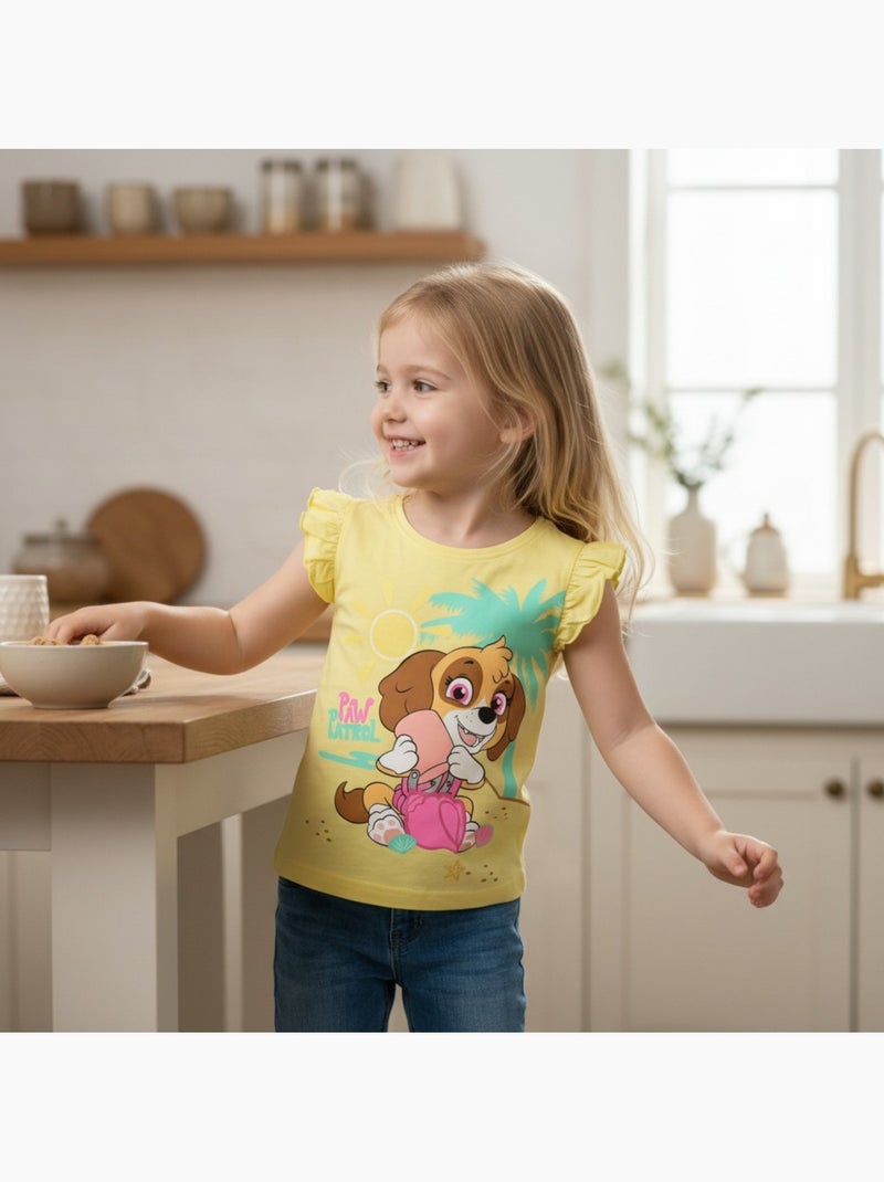 Paw Patrol - T-shirt a maniche corte bambina Giallo - Kiabi