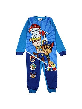 Paw patrol - tuta in pile con cerniera e stampa