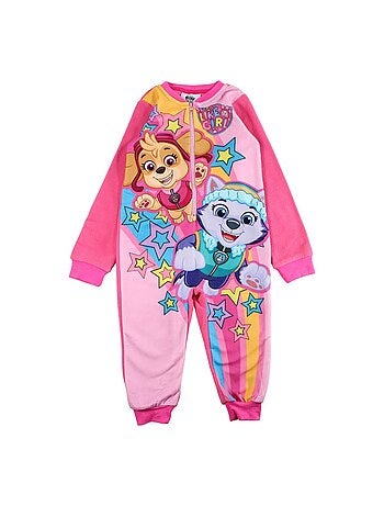 Paw patrol - tuta in pile con cerniera e stampa