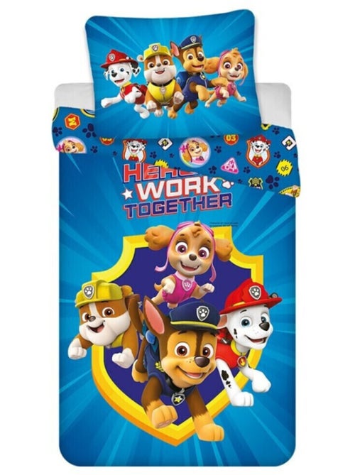 Paw Patrol, Completo Letto per Bambino Stampato Reversibile 100% Cotone, TOGETHER - Kiabi Paw Patrol, Completo Letto per Bambino Stampato Reversibile 100% Cotone, TOGETHER - Kiabi