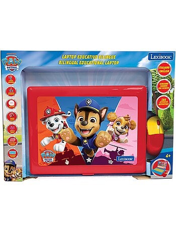 Paw Patrol computer portatile educativo bilingue con 164 attività (EN/IT)