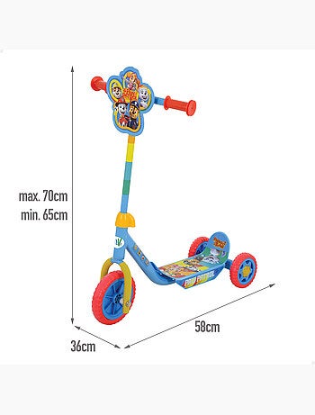 Paw patrol scooter canino 3 ruote 58x36x65-70 cm max. 20 kg