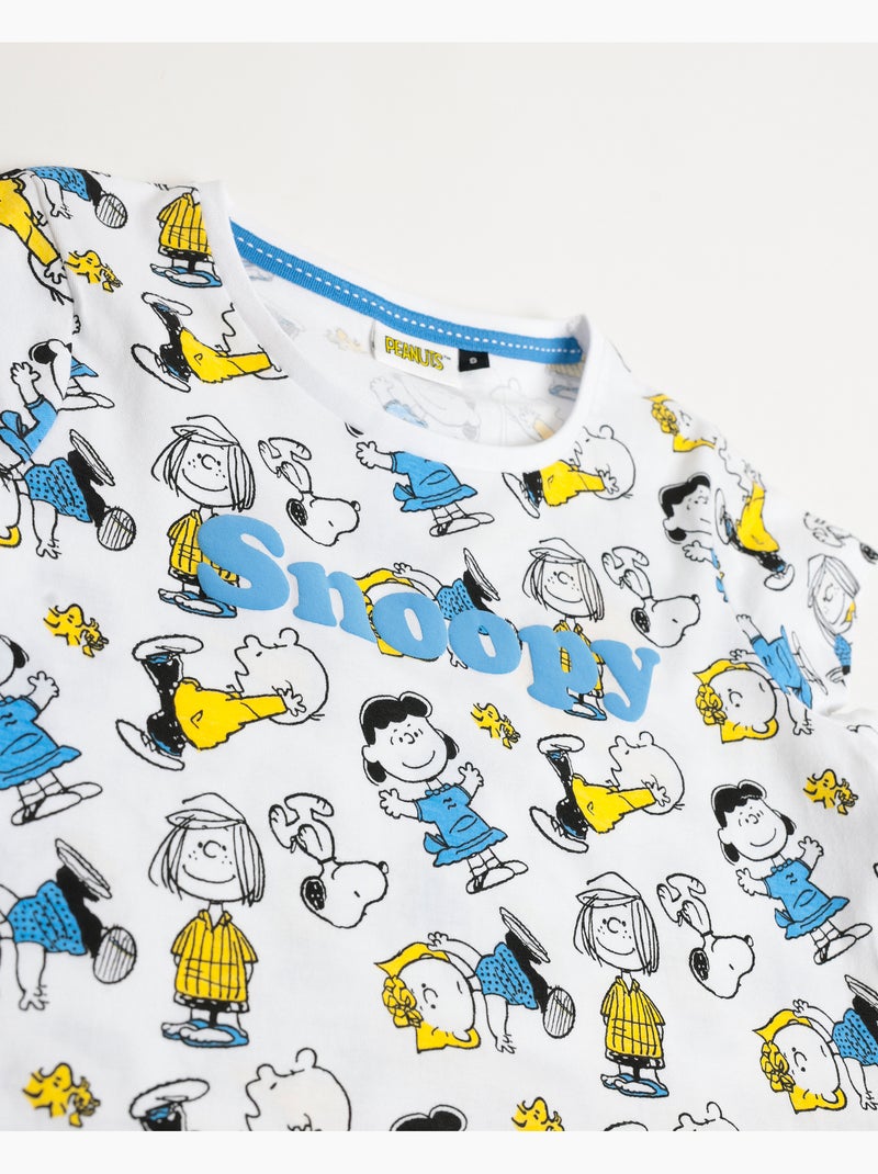 PEANUTS Party Friends Pigiama a maniche corte per ragazze Bianco - Kiabi