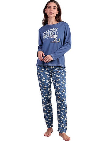 PEANUTS Pigiama a maniche lunghe Snow Drift da donna