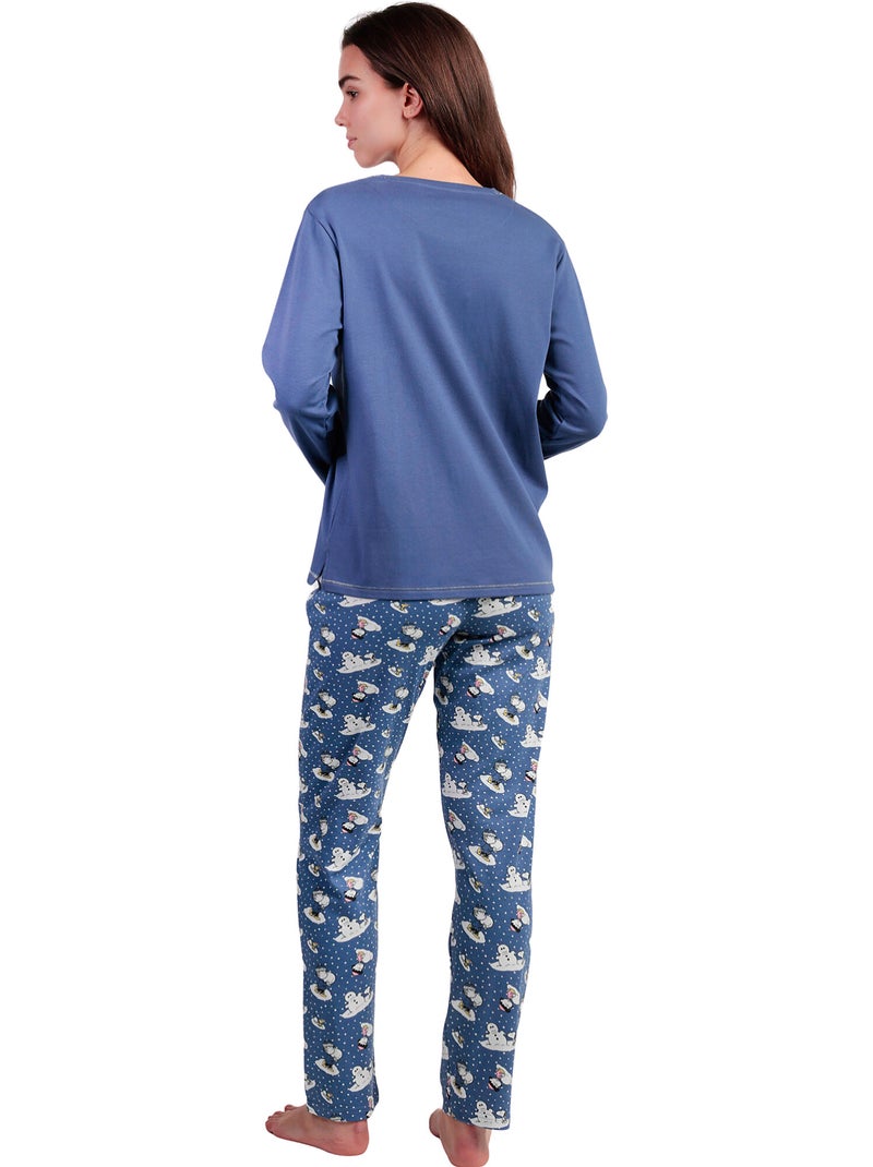 PEANUTS Pigiama a maniche lunghe Snow Drift da donna Blu - Kiabi