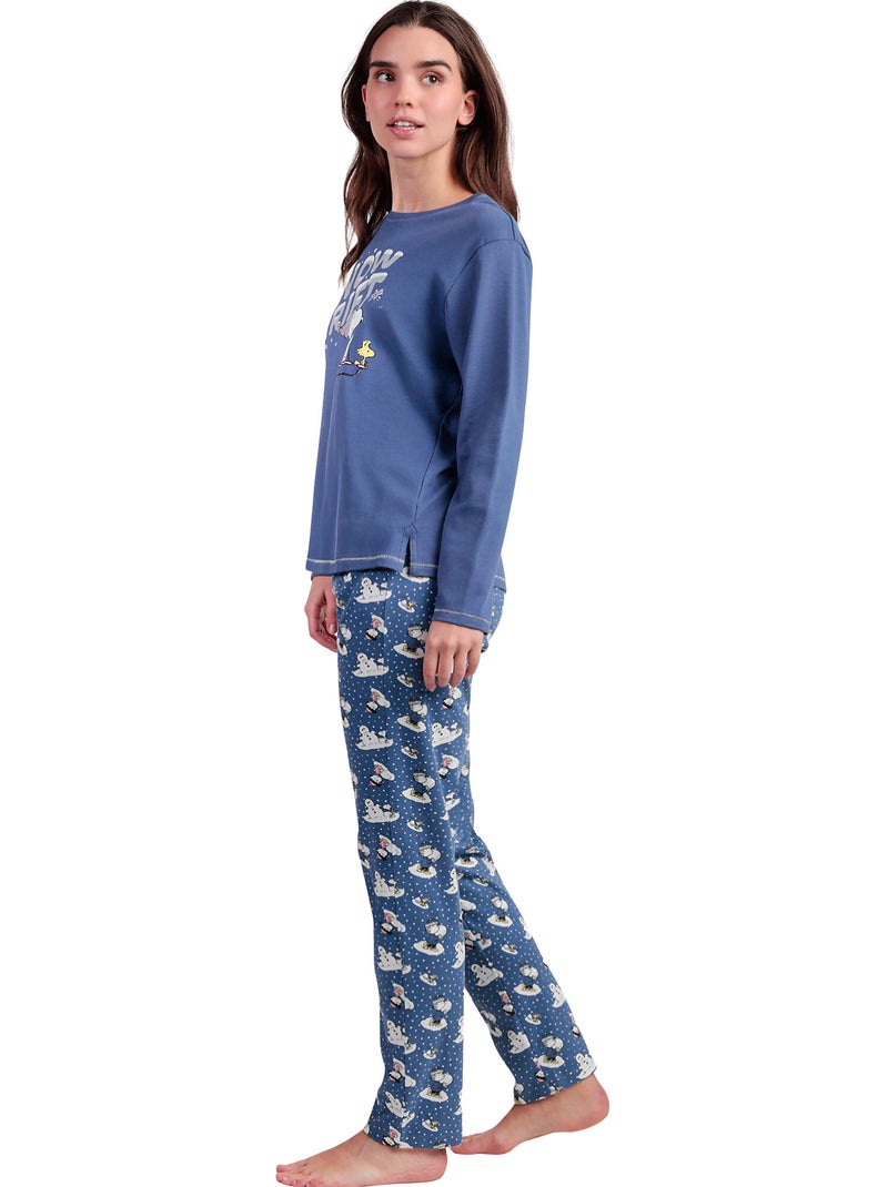 PEANUTS Pigiama a maniche lunghe Snow Drift da donna Blu - Kiabi