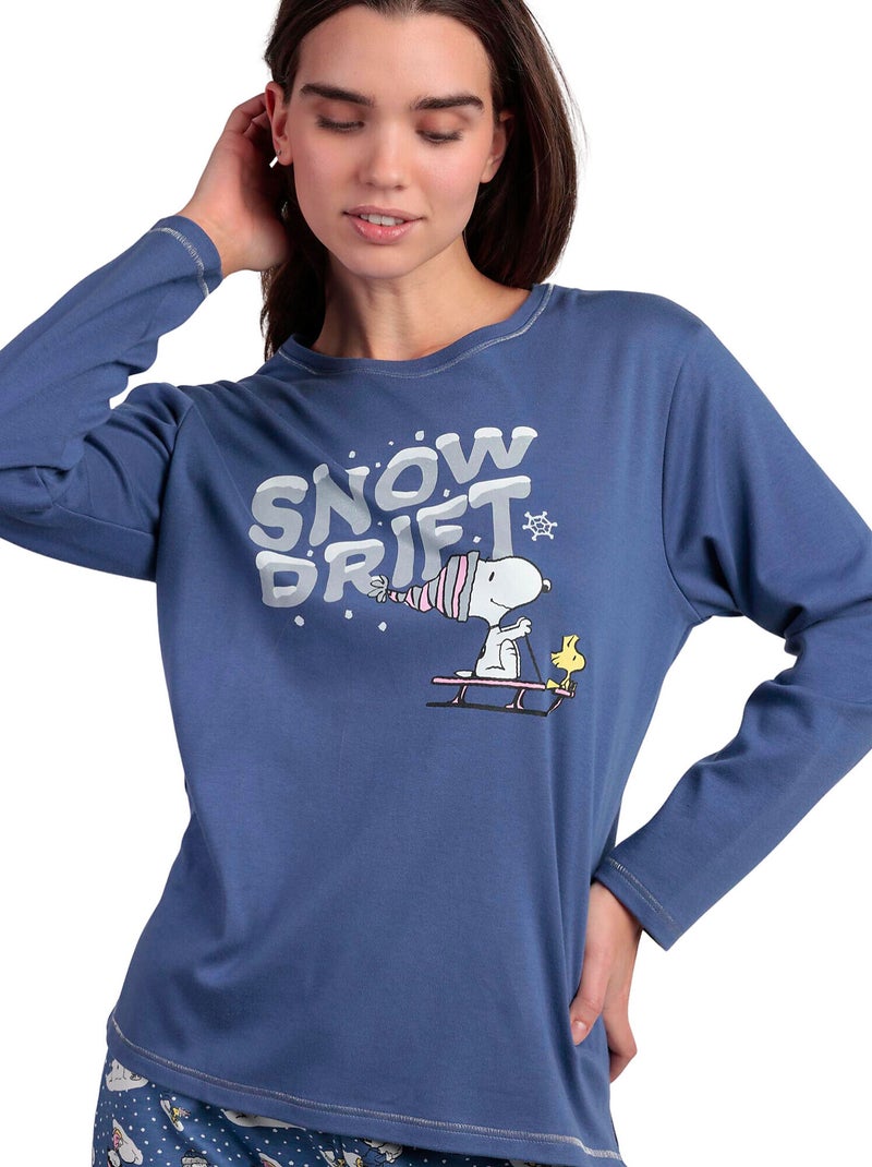 PEANUTS Pigiama a maniche lunghe Snow Drift da donna Blu - Kiabi