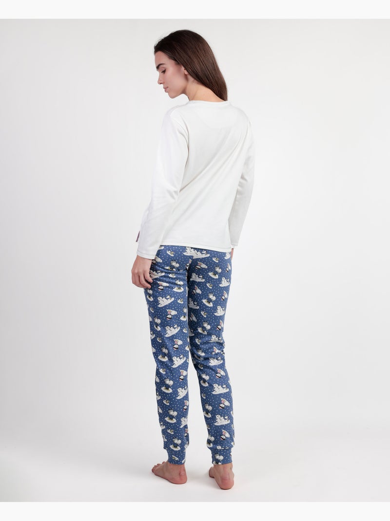PEANUTS Pigiama a maniche lunghe Snow Drift Ecru da donna Ecru - Kiabi