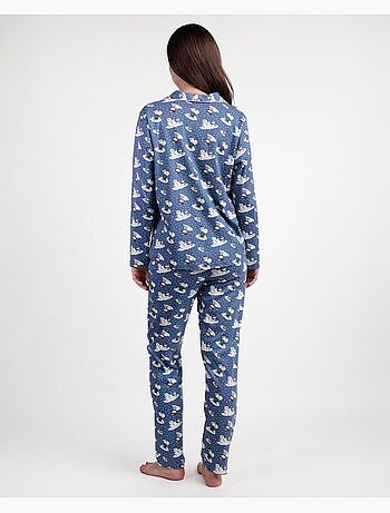 PEANUTS Pigiama aperto a maniche lunghe Snow Drift da donna