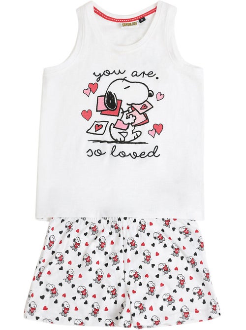PEANUTS Pigiama senza maniche In My Heart per bambina - Kiabi PEANUTS Pigiama senza maniche In My Heart per bambina - Kiabi