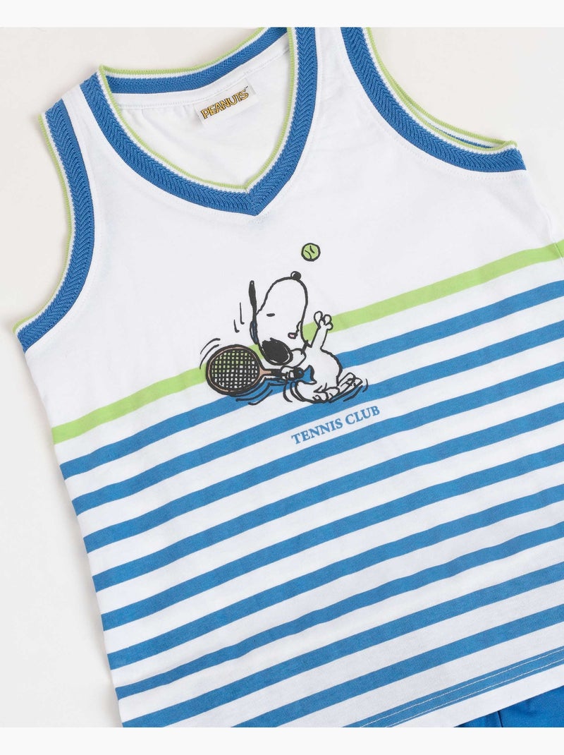 PEANUTS Pigiama senza maniche Tennis Club per ragazze Blu - Kiabi