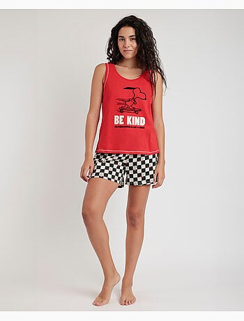 PEANUTS Skate Is Not A Crime Pigiama senza maniche da donna