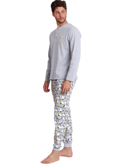PEANUTS Snoopy divertente pigiama a maniche lunghe per uomo - Kiabi PEANUTS Snoopy divertente pigiama a maniche lunghe per uomo - Kiabi
