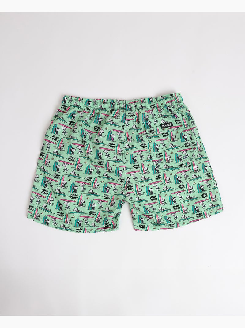 PEANUTS Snoopy High Tide Costume da bagno da uomo Verde - Kiabi