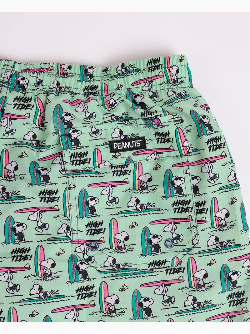 PEANUTS Snoopy High Tide Costume da bagno da uomo Verde - Kiabi