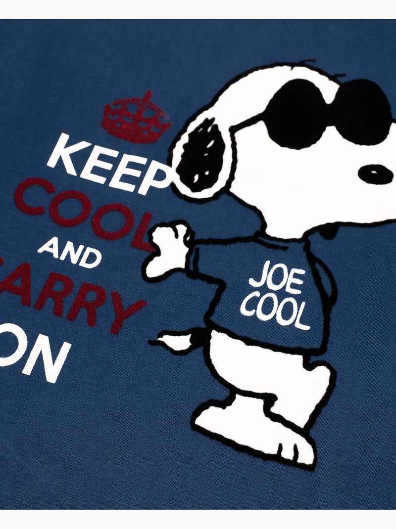 PEANUTS Snoopy Pigiama a maniche lunghe per ragazzi Blu marino - Kiabi
