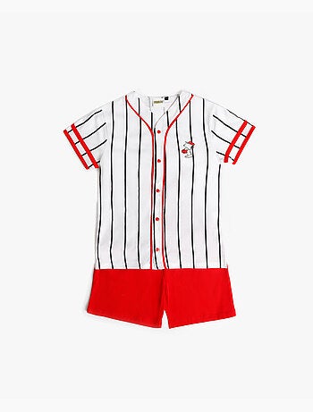 PEANUTS Snoopy Strike Pigiama aperto a maniche corte per bambini