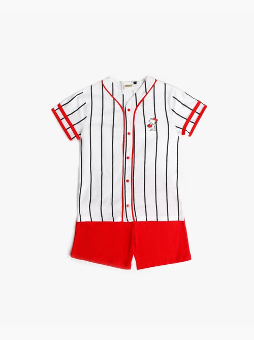 PEANUTS Snoopy Strike Pigiama aperto a maniche corte per bambini - Kiabi PEANUTS Snoopy Strike Pigiama aperto a maniche corte per bambini - Kiabi