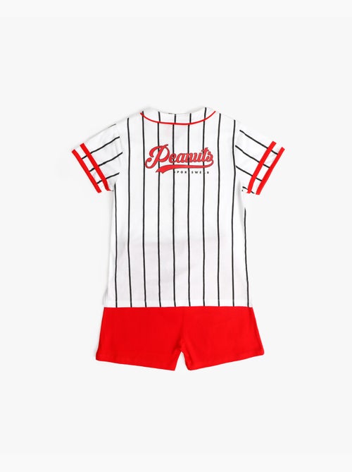 PEANUTS Snoopy Strike Pigiama aperto a maniche corte per bambini - Kiabi PEANUTS Snoopy Strike Pigiama aperto a maniche corte per bambini - Kiabi