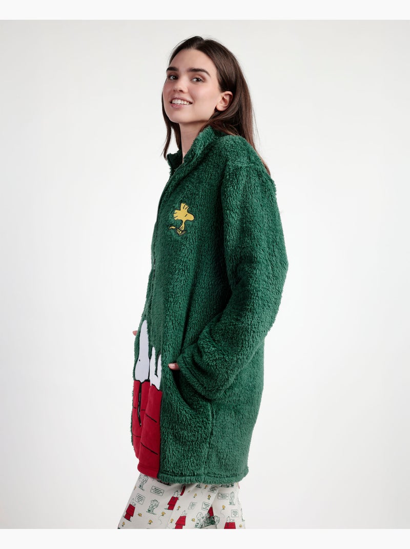 PEANUTS Vestaglia calda a maniche lunghe classica da donna Peanuts Verde - Kiabi