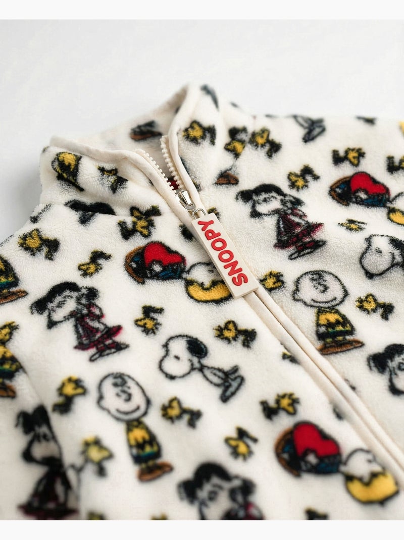 PEANUTS Vestaglia calda a maniche lunghe Meet Up per ragazze Ecru - Kiabi