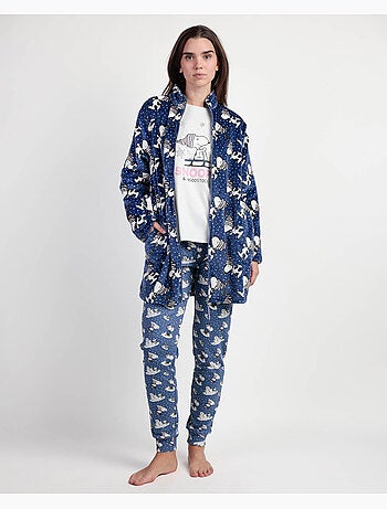 PEANUTS Vestaglia calda a maniche lunghe Snow Drift da donna
