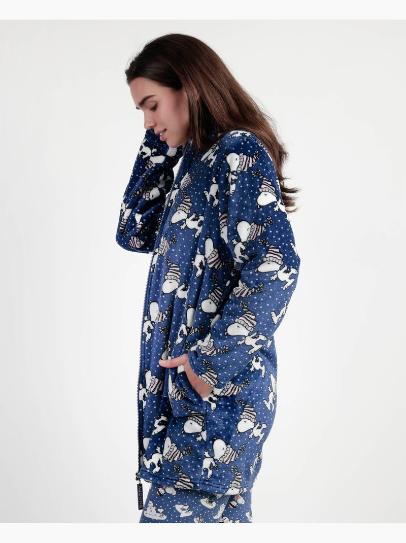 PEANUTS Vestaglia calda a maniche lunghe Snow Drift da donna Blu - Kiabi