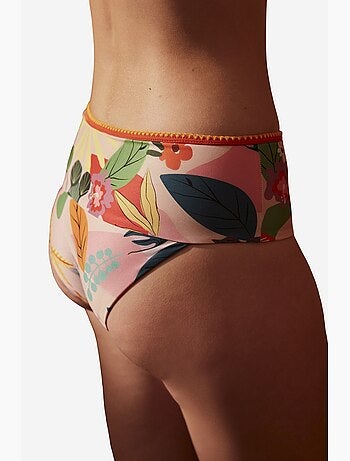 Pearl slip bikini con stampa floreale e vita alta penti