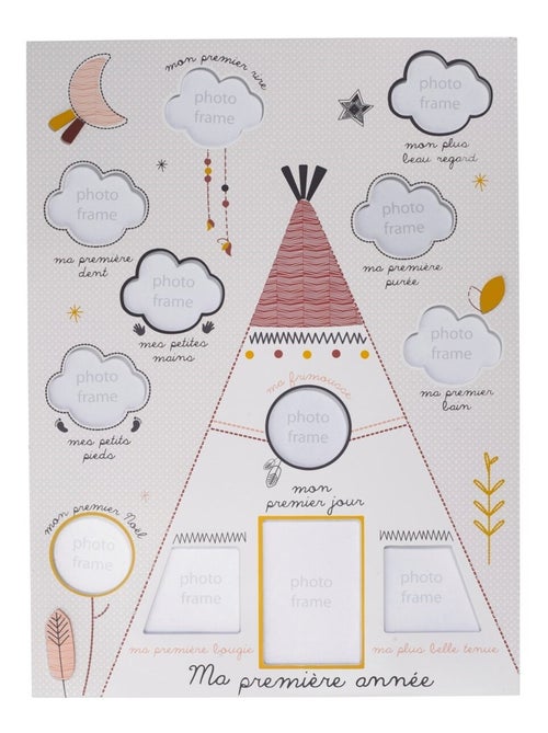 Pell-mell 12 foto beige in legno - SAUTHON - Kiabi