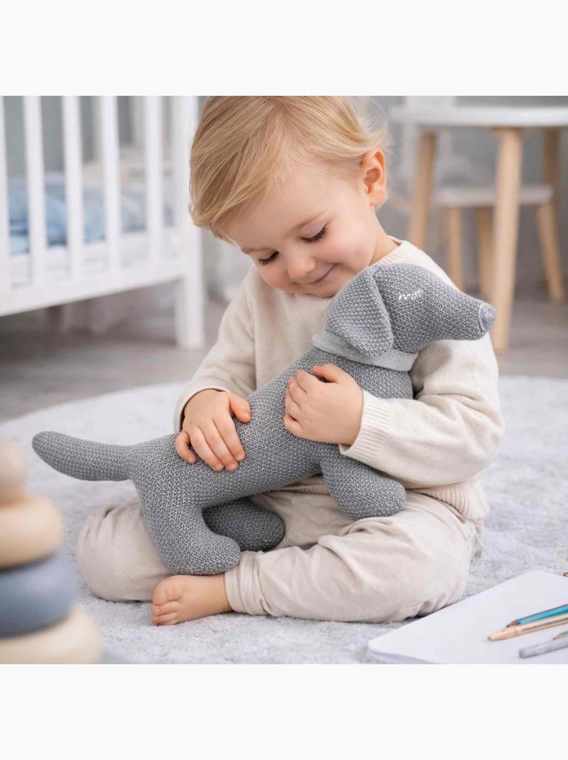 Peluche cane bassotto in cotone biologico | sevira kids | sevira kids Grigio - Kiabi